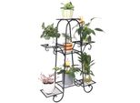 Wisfor Portafiori Scala Per Fiori Con 7 Ripiani Scaffale Per Fiori Scaffale Per Piante Metallo, 66 X 22 X 102 Cm