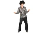 Costume Da Discoteca Anni '70 Da Uomo Argento-Nero - S