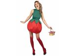 Costume Da Donna Fragola Frutta Verde-Rosso - Taglia Unica