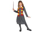 Costume Da Apprendista Stregone Per Bambina Grigio-Rosso-Giallo - 110/116 (5-6 Anni)