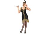 Costume Charleston Da Donna Anni '20 Nero-Oro - S