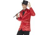 Giacca Di Paillettes Da Uomo Rossa - Xl