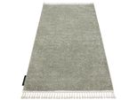 Tappeto Berber 9000 Verde Frange Berbero Marocchino Shaggy Verde 200X290 Cm