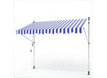 Tenda Da Sole A Morsetto Mucola Tenda Da Balcone Regolabile In Altezza Senza Foratura Tenda Da Sole Protezione Solare Protezione Dal Vento - Blu / Bianco 300 X 120 Cm