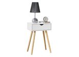 Tavolino 'ÖStersund' 60X40X30 Cm Con Cassetto Bianco