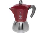 Bialetti Caffettiera Espresso Nuova Moka Induzione 6 Tazze Rosso