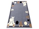 Tappeto Bcf Flash Hippo 3993 - Ippopotamo Grigio Grigio 140X190 Cm