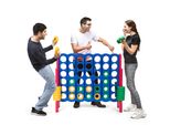 Costway Gioco Delle Quattro Partite 120 X 42 X 104 Cm, Set Di Tavoli Da Gioco A 4 Vittorie, Gioco A Quattro In Fila Con 42 Anelli Jumbo E Cursore Per Riavvii Rapidi Per Bambini E Adulti Rosso