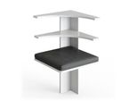 Vicco Panca Ad Angolo Roman, 43 X 43 Cm, Bianco/Antracite