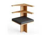 Vicco Panca Ad Angolo Roman, 43.5 X 43.5 Cm, Quercia Dorata/Antracite