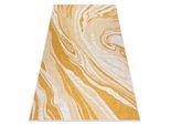 Tappeto Sizal Sion Marmo 22169 Tessuto Piatto Ecru / Giallo / Beige Giallo 200X290 Cm