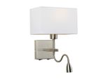 Italux Norte Lampada Da Parete Led Moderna In Nichel WL-1122-2-BL-SN-RC-WH