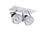 Patrizio Italux Apparecchio Da Incasso Bianco Mobile GL7118-2/2X12W 3000K Wh+Bl