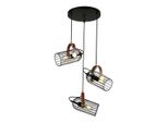 Lampadario Industriale Nero Italux Antoin PND-2445-3-BK