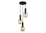 Italux Sardo Lampadario Moderno Nero PND-5581-3A-BK+AMB