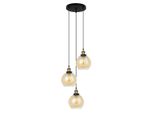 Italux Cardena Lampada A Sospensione Industriale Nera MDM-4330/3 Gd+Amb