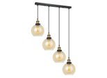 Italux Cardena Lampada A Sospensione Industriale Nera MDM-4330/4 Gd+Amb