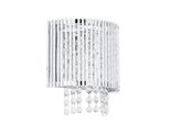 Italux Anabella Lampada Da Parete Glamour Cromata Con Cristalli W0207-01D-F4QL