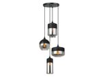 Italux Molina Lampadario Moderno Nero MDM-4364/4 Bk+Sg