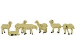 Figure Del Presepe Dipinte A Mano Pecorelle 7 Pezzi, Circa 4,5 Cm, Adatte A Figure Da 10-13 Cm