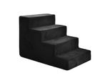 Scale Per Cani Scale Per Gatti Scale Per Animali Domestici Ausilio Per Arrampicarsi Rivestimento In Peluche 4 Scale Velluto Nero