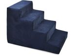 Scale Per Cani Scale Per Gatti Scale Per Animali Domestici Ausilio Per Arrampicarsi Rivestimento In Peluche 4 Gradini Velluto Blu Scuro