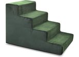 Scale Per Cani Scale Per Gatti Scale Per Animali Domestici Ausilio Per Arrampicarsi Rivestimento In Peluche 4 Gradini Velluto Verde