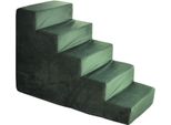 Scale Per Cani Scale Per Gatti Scale Per Animali Domestici Ausilio Per Arrampicarsi Rivestimento In Peluche 5 Gradini Velluto Verde