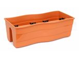 Cassette Da Balcone Fioriera Vaso Wave 60 Cm Terracotta