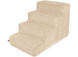 Scale Per Cani Scale Per Gatti Scale Per Animali Domestici Ausilio Per Arrampicarsi Rivestimento In Peluche 4 Gradini Beige