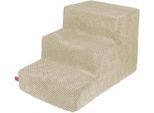 Scale Per Cani Scale Per Gatti Scale Per Animali Domestici Ausilio Per Arrampicarsi Rivestimento In Peluche 3 Gradini Beige