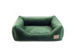 Letto Per Cani Premium | Misura 1: 63 X 55 X 19 Cm | Letto Per Cani O Gatti | Divano Per Cani, Cuscino Per Cani, Lettino Per Cani Velluto Verde S
