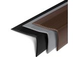 Profilo Paragradino Seattle Profilo Paragradino In Pvc A L 60X42 Mm Marrone Lunghezza: 100 Cm