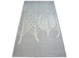 Tappeto Scandi 18281/652 - Foglie Grigio Crema Grigio 80X150 Cm