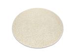 Tappeto Soffi Cerchio Shaggy 5Cm Crema Beige Ruota 160 Cm
