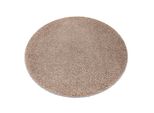 Tappeto Soffi Cerchio Shaggy 5Cm Beige Beige Ruota 80 Cm