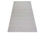 Tappeto Sizal Flat 48607637 Quadri Rombi Grigio / Crema Grigio 200X290 Cm