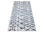 Tappeto Color 47278306 Sisal Linee, Triangoli Beige / Blu Beige 160X230 Cm