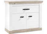 Kommode Home Affaire "Florenz", Weiß (Pinie Weiß), B:107Cm H:87Cm T:45Cm, Sideboards, Kommode, Breite Ca, 107 Cm