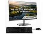 CAPTIVA All-in-One PC All-In-One Power Starter I85-063, schwarz, ohne Betriebssystem, 16 GB RAM 500 GB SSD, Computer