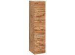 Midischrank Welltime "Davos", Braun (Eichefarben, Eichefarben), B:30Cm H:130Cm T:35Cm, SchräNke, Midischrank, Mit 2 Schubladen