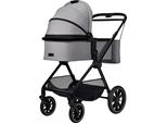 Kombi-Kinderwagen MOON Clicc, Baby, grau (stone), Polyester, Kinderwagen, inkl. Fußsack und Wickeltasche