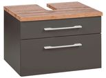 Waschbeckenunterschrank Welltime "Davos", Grau (Grau, Graphit), B:60Cm H:41Cm T:47Cm, SchräNke, Waschbeckenunterschrank, Breite 60 Cm