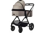 Kombi-Kinderwagen MOON Clicc, Baby, braun (mud), Polyester, Kinderwagen, inkl. Fußsack und Wickeltasche