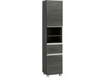 Hochschrank Welltime "Ohio", Grau (Eichefarben, Graphit, Rauchfarben), B:40Cm H:180Cm T:35Cm, SchräNke, Bad-Hochschrank Hochschrank