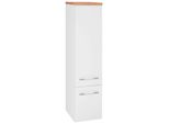 Midischrank Welltime "Davos", Weiß (Weiß, Weiß, Matt), B:30Cm H:130Cm T:35Cm, SchräNke, Midischrank