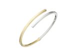 Armreif Jobo, Silber (Silber 925), ArmbäNder, Damen, Silber 925 (Sterlingsilber), Armreif, Oval 925 Silber Bicolor Vergoldet