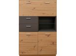 Highboard MÄUsbacher "Frame", Beige (Asteichefarben, Lava Matt), B:99Cm H:151Cm T:41Cm, Sideboards, Highboard, Breite 99 Cm