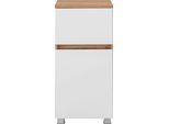 Unterschrank Welltime "Lucca", Weiß (Eichefarben, Weiß, Matt), B:40Cm H:84Cm T:35Cm, SchräNke, Unterschrank