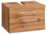Waschbeckenunterschrank Welltime "Davos", Braun (Eichefarben, Eichefarben), B:60Cm H:41Cm T:47Cm, SchräNke, Waschbeckenunterschrank, Breite 60 Cm